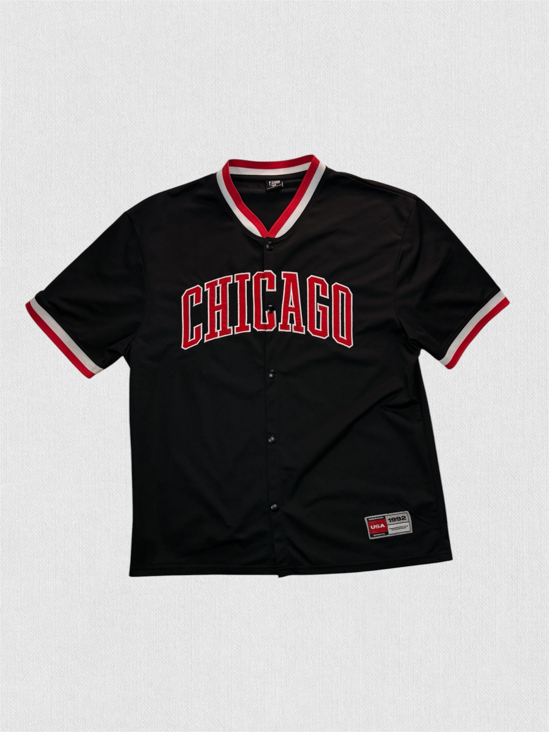 Vintage Chicago Baseball Jersey Black/Red