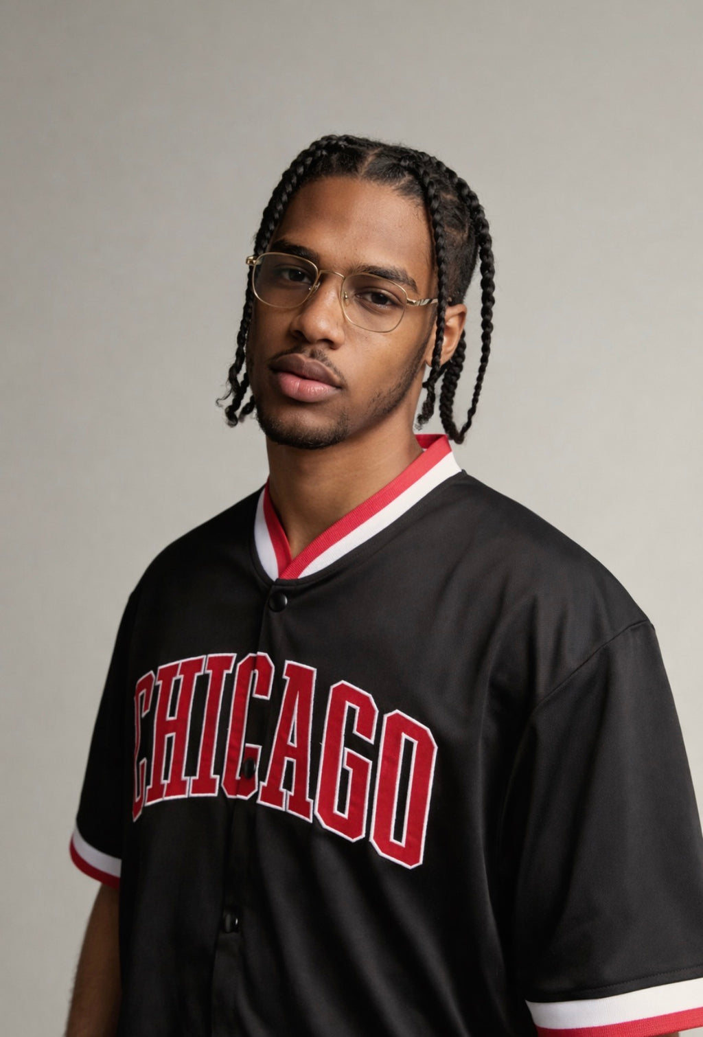 Vintage Chicago Baseball Jersey Black/Red